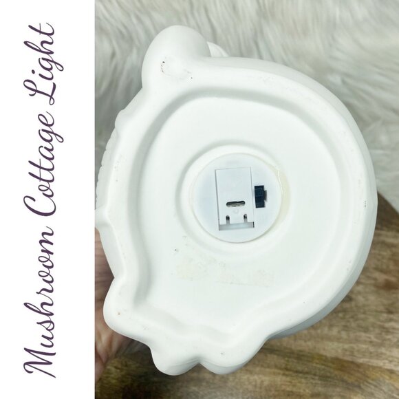 CERAMIC MUSHROOM SNAIL FAIRY HOUSE LIGHT LAMP READY TO PAINT - Picture 8 of 10